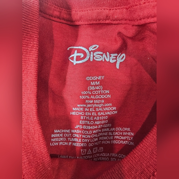 . Disney Minnie Mouse Mom And Dad red Tee shirt. 100% cotton - Picture 4 of 10
